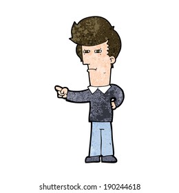 cartoon man pointing