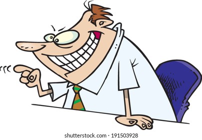 cartoon man pointing