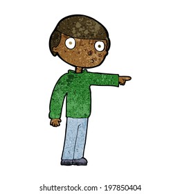 cartoon man pointing