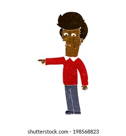 cartoon man pointing