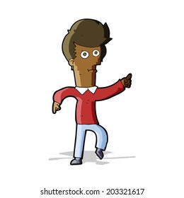 cartoon man pointing