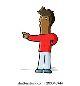 cartoon man pointing