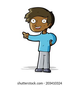 cartoon man pointing
