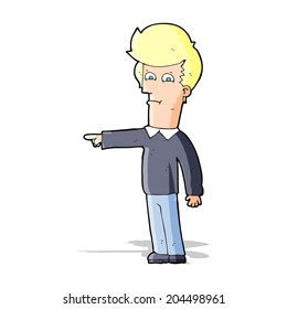 caricaturista señalando