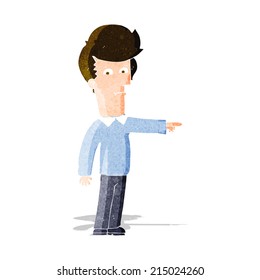 cartoon man pointing
