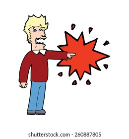 cartoon man pointing