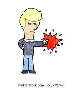 cartoon man pointing