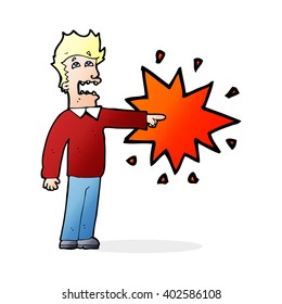 cartoon man pointing