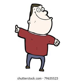 cartoon man pointing