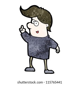 cartoon man pointing finger