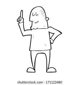 cartoon man pointing finger
