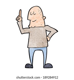 caricaturista señalando con el dedo