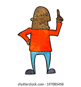 cartoon man pointing finger