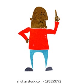 caricaturista señalando con el dedo