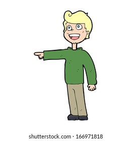 cartoon man pointing and laughing