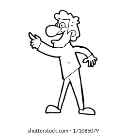caricaturista señalando y riendo