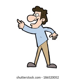 cartoon man pointing and laughing