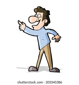 caricaturista señalando y riendo