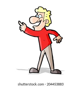 cartoon man pointing and laughing