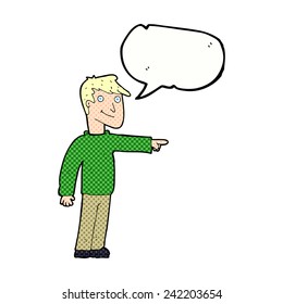 Cartoon-Mann mit Sprachblase