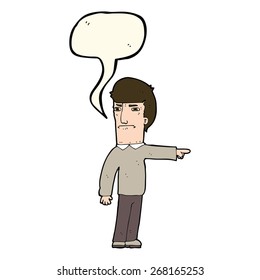 Cartoon-Mann mit Sprachblase