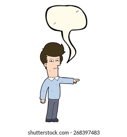 caricaturista apuntando con burbuja de habla