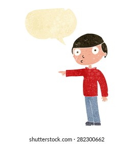 cartoon man pointing with speech bubble