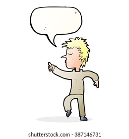 Cartoon-Mann mit Sprachblase