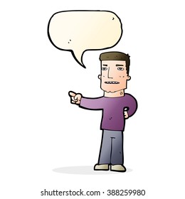 Cartoon-Mann mit Sprachblase