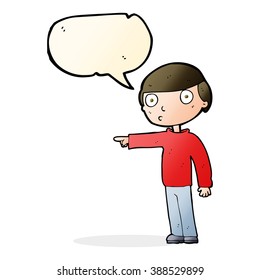 cartoon man pointing with speech bubble