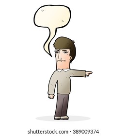 Cartoon-Mann mit Sprachblase