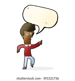Cartoon-Mann mit Sprachblase