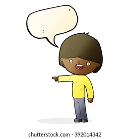 cartoon man pointing with speech bubble