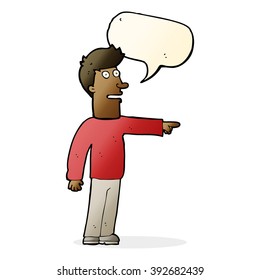 Cartoon-Mann mit Sprachblase