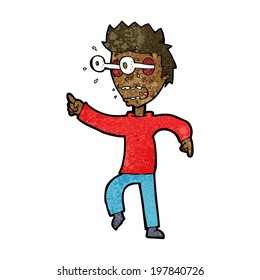 cartoon man with popping out eyes