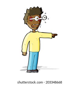 cartoon man with popping out eyes