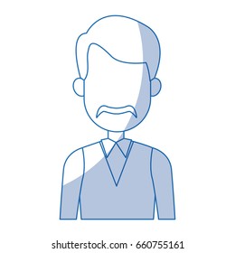 cartoon man portrait business character male