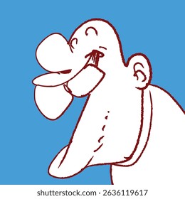 cartoon man portrait funny illustration