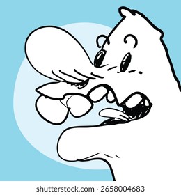 Cartoon Mann Porträt, Vektorgrafik