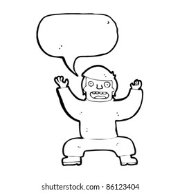 cartoon man posing like a crab