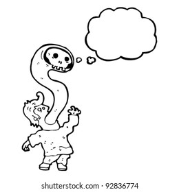 cartoon man possessed by demon