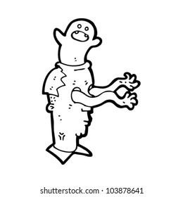 cartoon man possessed by ghosts