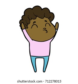 cartoon man pouting