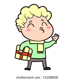 cartoon man pouting
