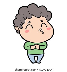 cartoon man pouting