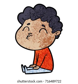 cartoon man pouting