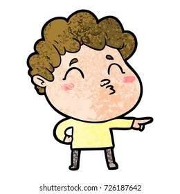 cartoon man pouting
