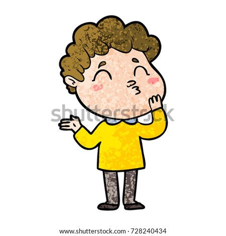 cartoon man pouting