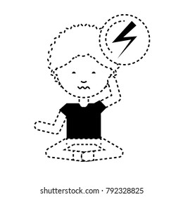 cartoon man practicing yoga