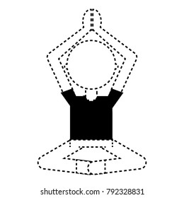 cartoon man practicing yoga
